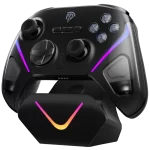EasySMX D10 Wireless Game Controller TMR Anti-Drift Joysticks, Dual-Mode Triggers, 1000Hz Polling, Mechanical Buttons, RGB – Bluetooth Gamepad for PC/Switch/Switch2/iOS/Android with Charging Dock