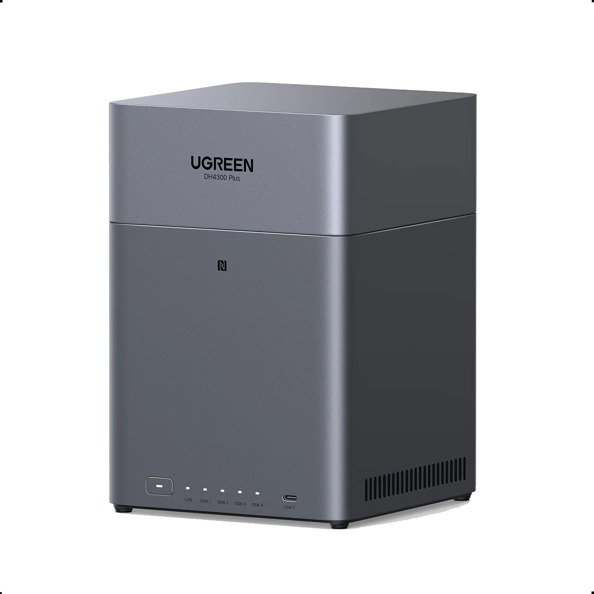 UGREEN NAS DH4300 Plus 4-Bay Desktop NASync, Support Capacity 120TB, Remote Access, AI Photo Album, Beginner Friendly System, 8GB LPDDR4X RAM, 2.5GbE, 4K HDMI, Network Attached Storage(Diskless) UGREEN NAS DH4300 Plus 4-Bay Desktop NASync, Support Capacity 120TB, Remote Access, AI Photo Album, Beginner Friendly System, 8GB LPDDR4X RAM, 2.5GbE, 4K HDMI, Network Attached Storage(Diskless)
