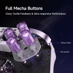 EasySMX D10 Wireless Game Controller TMR Anti-Drift Joysticks, Dual-Mode Triggers, 1000Hz Polling, Mechanical Buttons, RGB – Bluetooth Gamepad for PC/Switch/Switch2/iOS/Android with Charging Dock