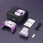 EasySMX D10 Wireless Game Controller TMR Anti-Drift Joysticks, Dual-Mode Triggers, 1000Hz Polling, Mechanical Buttons, RGB – Bluetooth Gamepad for PC/Switch/Switch2/iOS/Android with Charging Dock