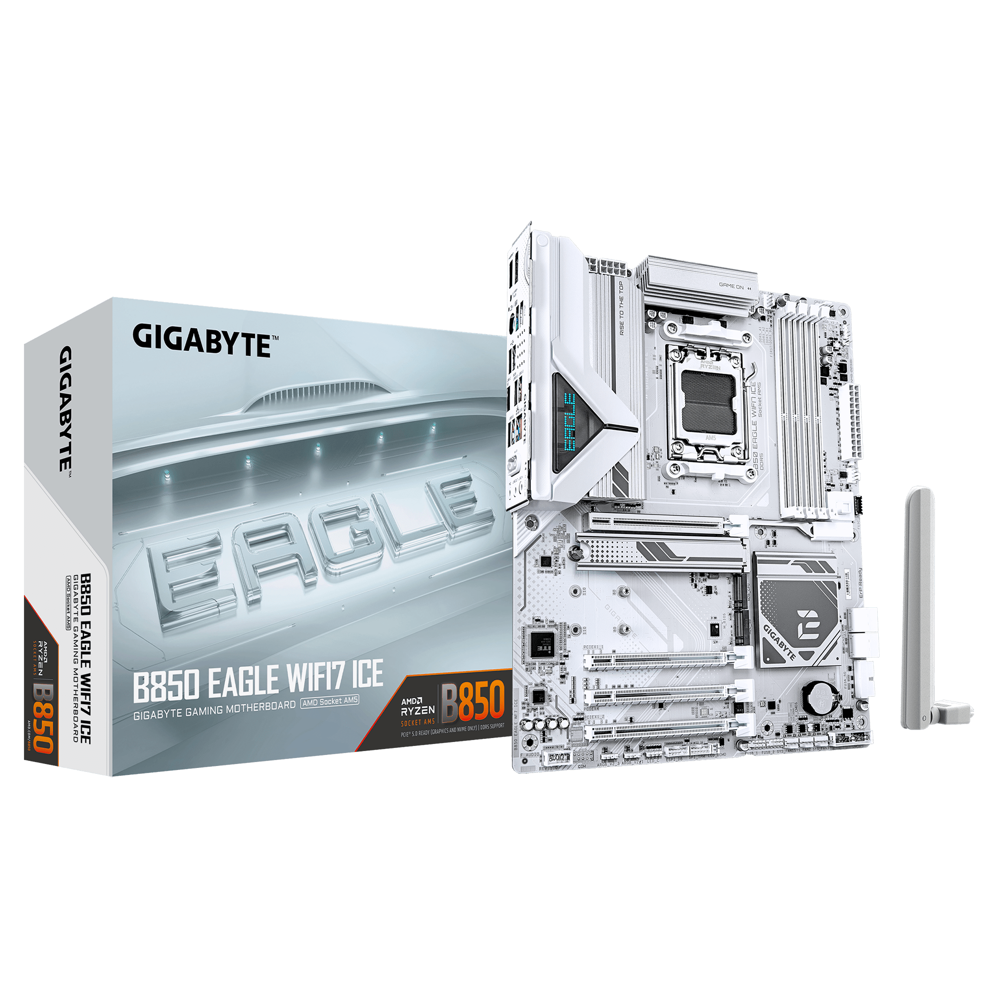 B850 EAGLE WIFI7 ICE_01 GIGABYTE B850 EAGLE WIFI7 ICE AMD AM5 ATX Motherboard
