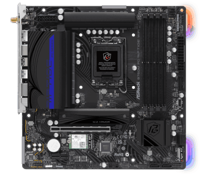ASRock B760M PG Riptide WiFi Micro-ATX Gaming Motherboard