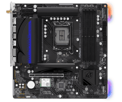 ASRock B760M PG Riptide WiFi Micro-ATX Gaming Motherboard