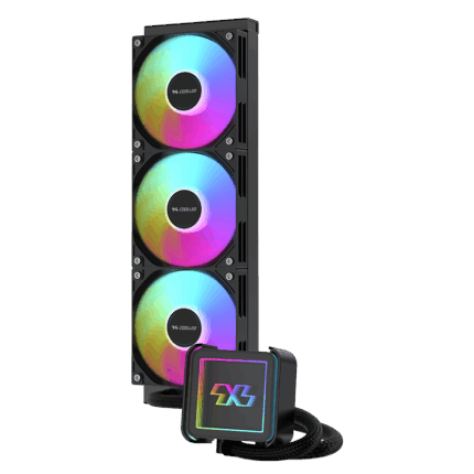 COOLLEO ICE Mirror 360 V2 TDP 300W ARGB AIO Liquid Cpu Cooler Black