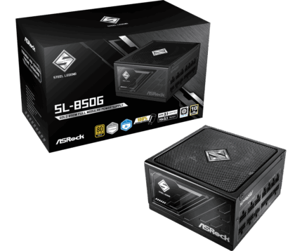 ASRock SL-850G 850 Watt 80 Plus Gold ATX 3.1 Fully Modular Power Supply.