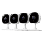 TP-Link Tapo C100 1080p Indoor Wi-Fi Security Camera with Night Vision (4-Pack)